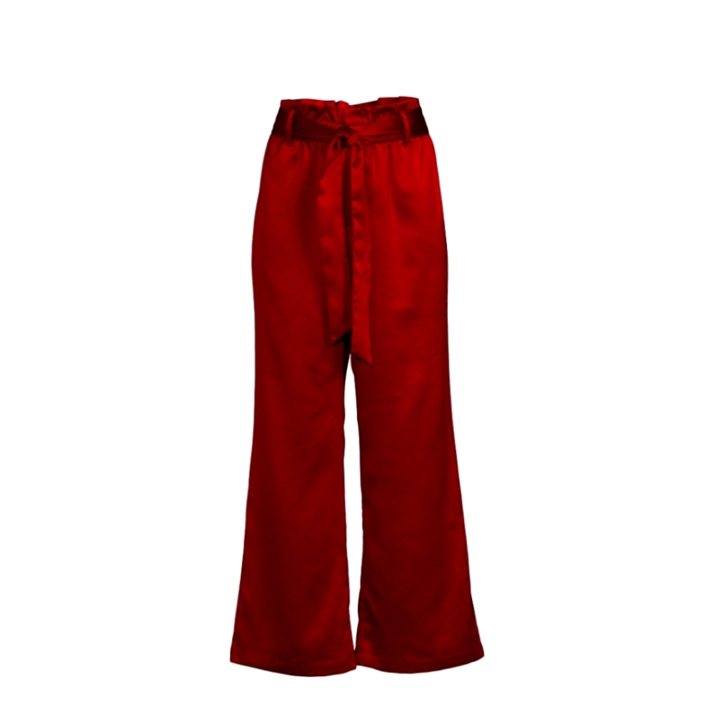 Rose wine (magenta) silky pants.